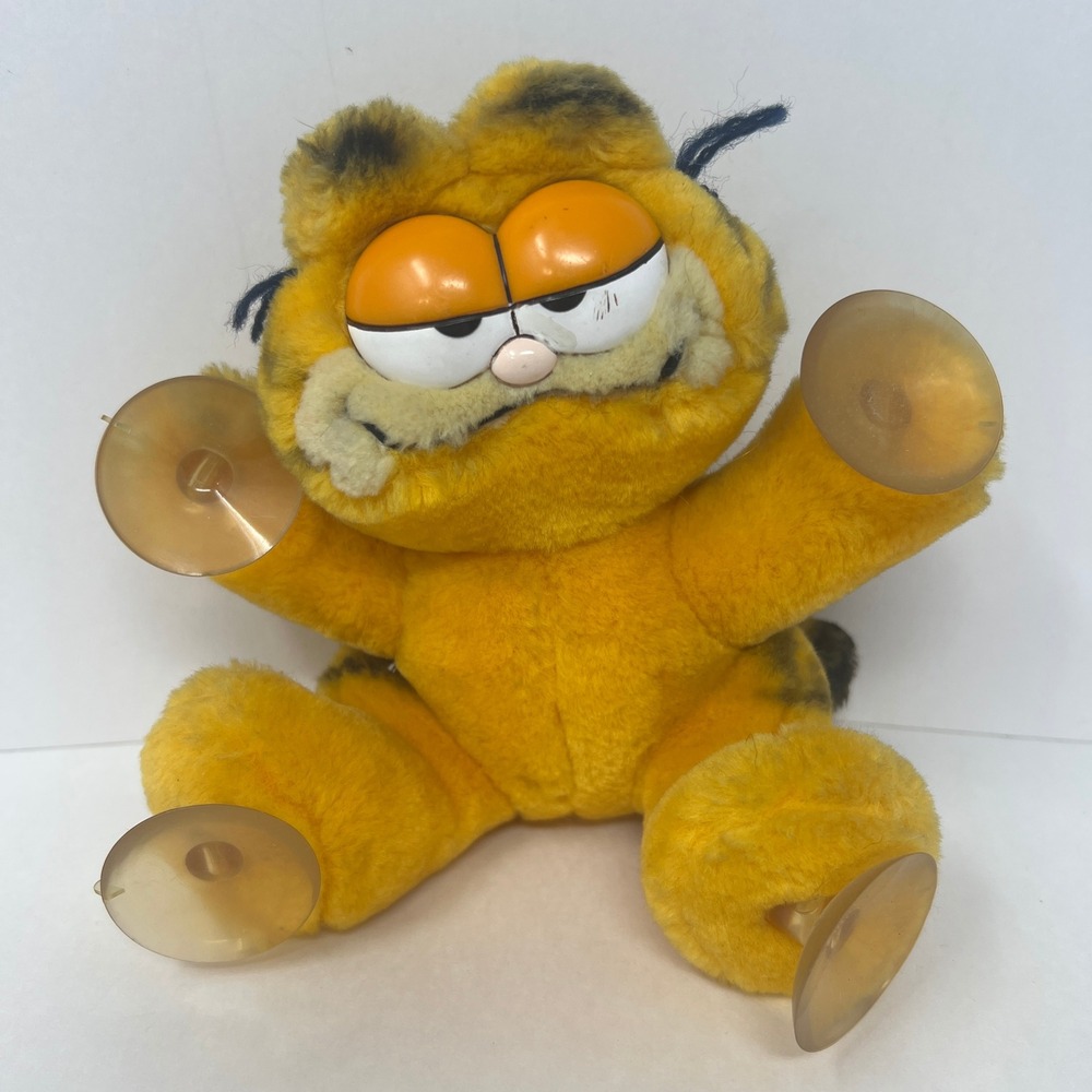 Dakin Garfield Plush Toy 6 Inch Orange Suction Cup Smirking Vintage 1981